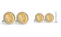 American Coin Treasures Gold-Layered 1913 First-Year-Of-Issue Buffalo Nickel Sterling Silver Coin Cuff Links